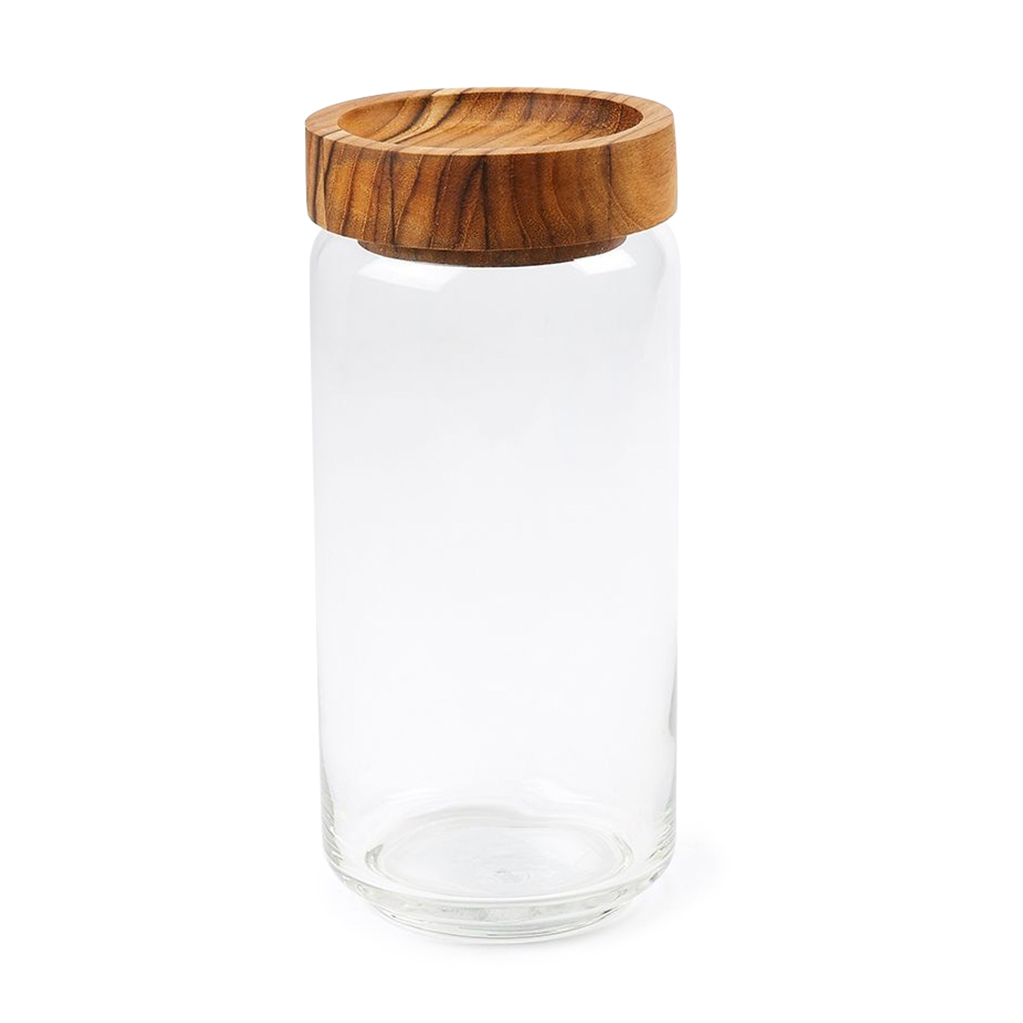 CB2 Teak Wood Display Jar