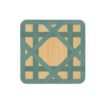 Epoch Square Wood Coaster - French Blue