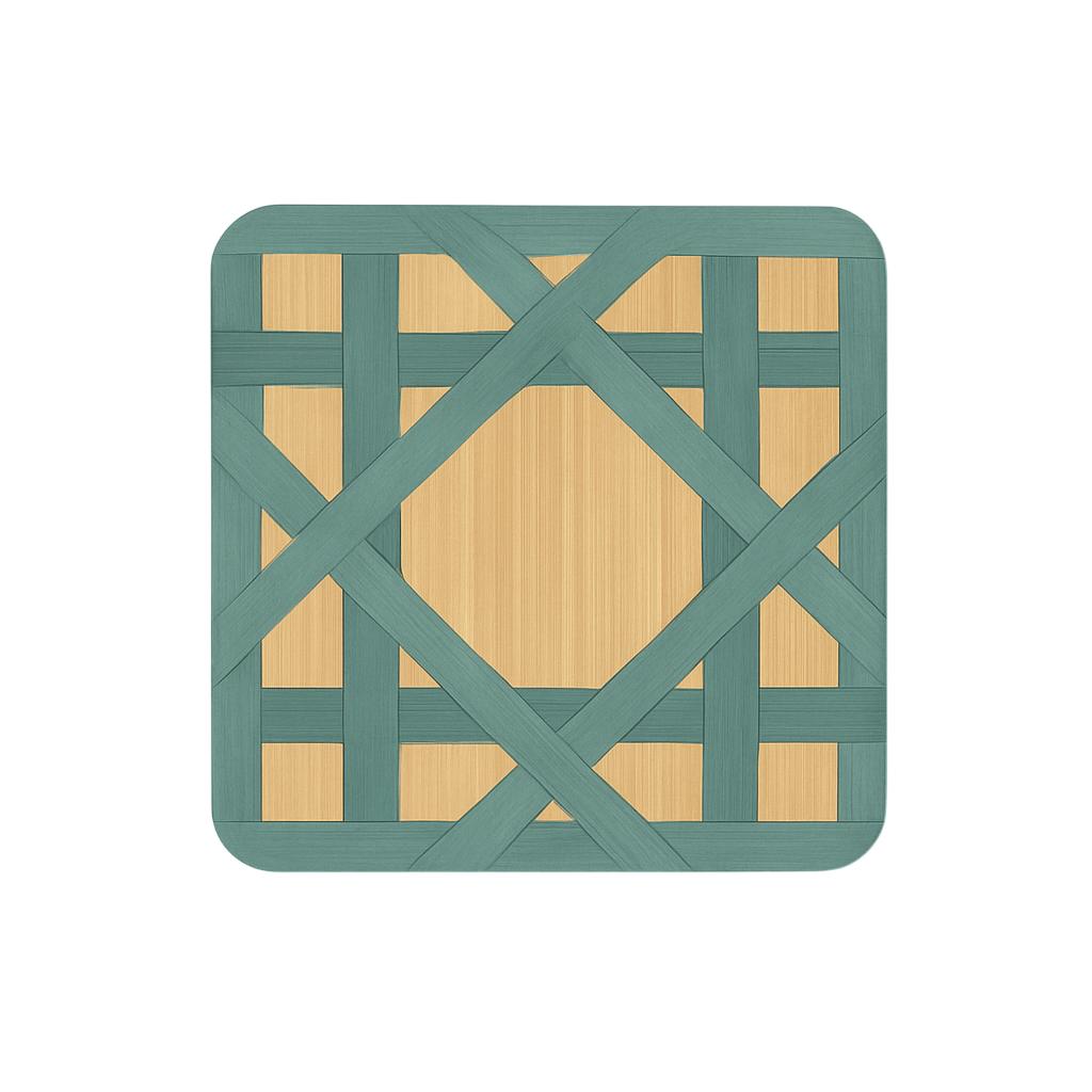 Epoch Square Wood Coaster - French Blue