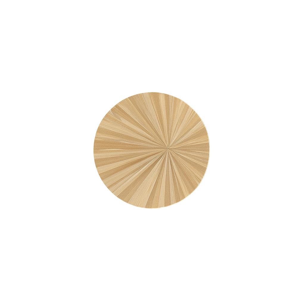 Soleil Round Wood Coaster - Fawn