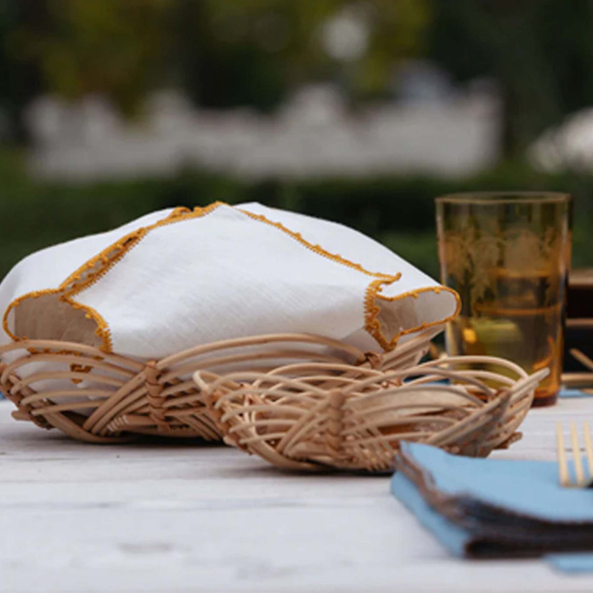 Handmade Vitoria Natural Wicker Bread Basket - Small