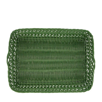 Vitoria Green Wicker Tray - Large