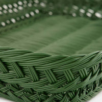 Vitoria Green Wicker Tray - Large