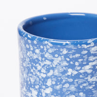 Splatter Plant Pot in Blue