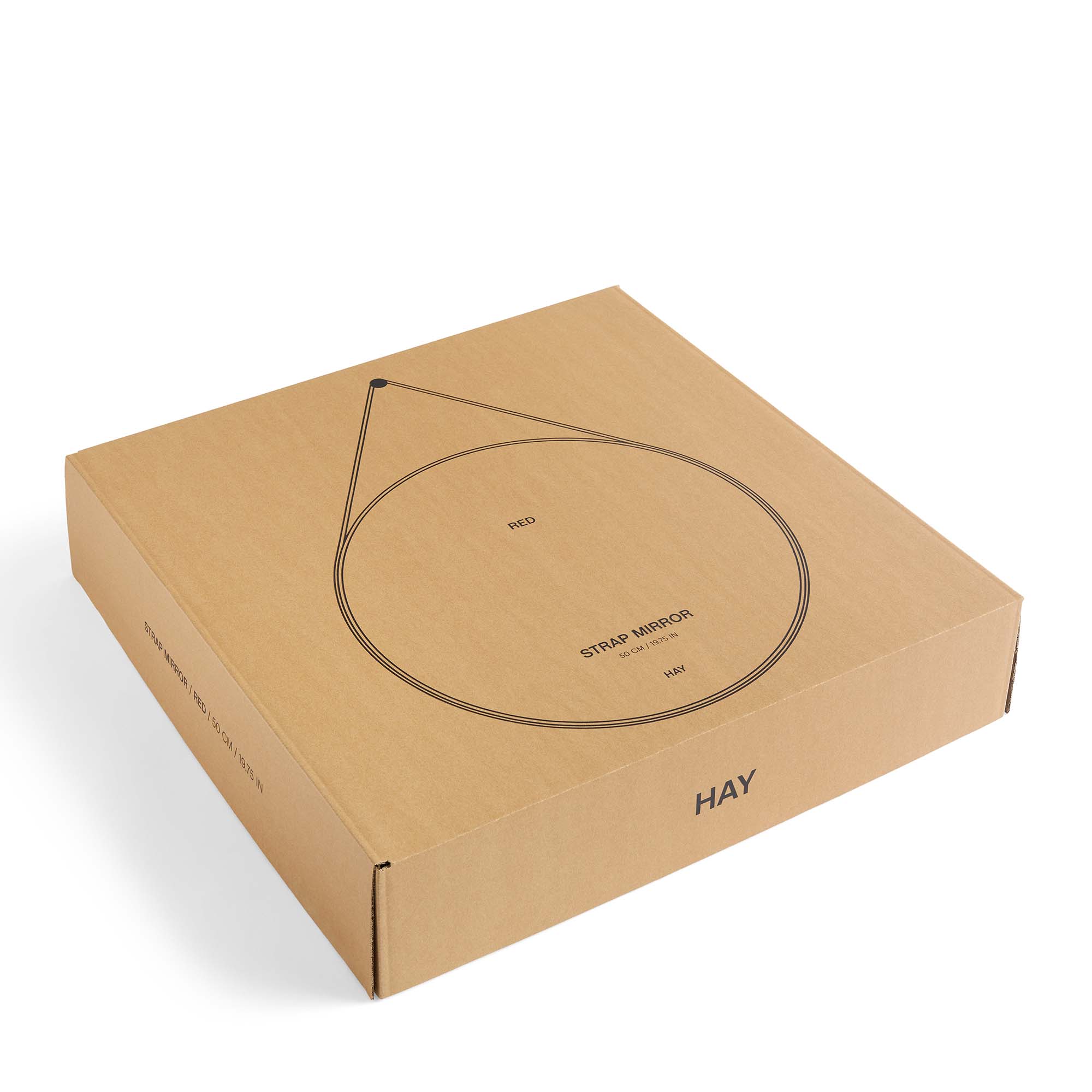 مرآة بحزام أحمر رقم 2 - قطر 50 سم