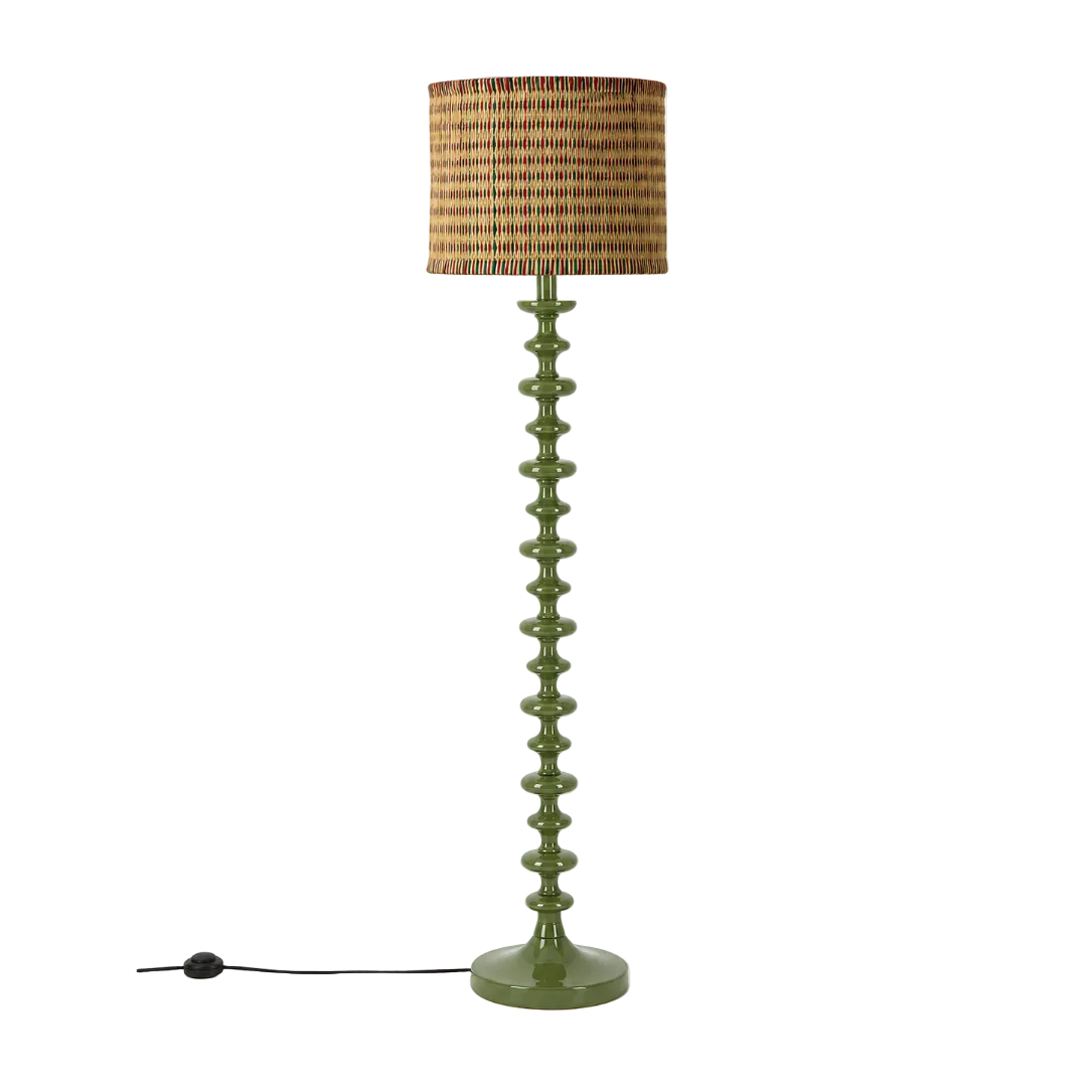 Freixo Floor Lamp with Coruche Reed Shade