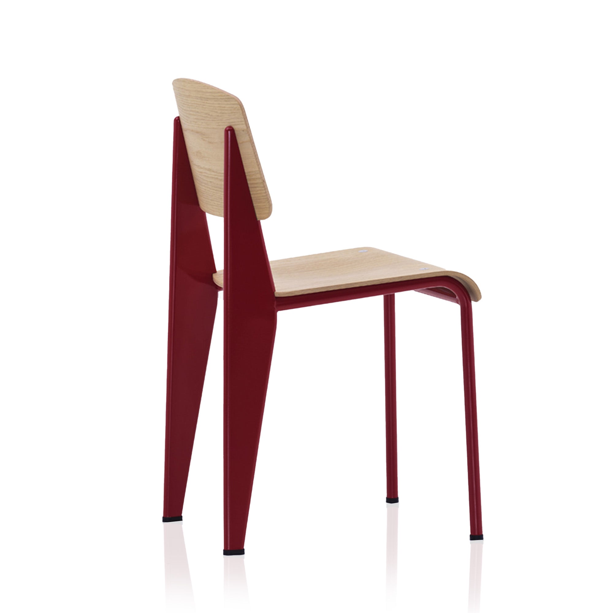 كرسي Prouvé Standard – خشب البلوط الطبيعي & الأحمر الياباني
