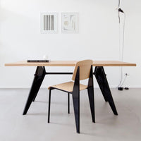 EM Table - Natural Oak Veneer & Deep Black