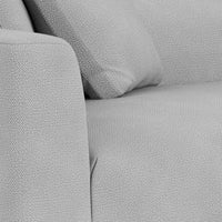 Sloan 5-Seater Sofa - Textured Chenille: Silver