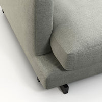 Harper 4-Seater Sofa Silver Textured Chenille