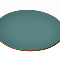 Cuero Round Coaster Eucalyptus