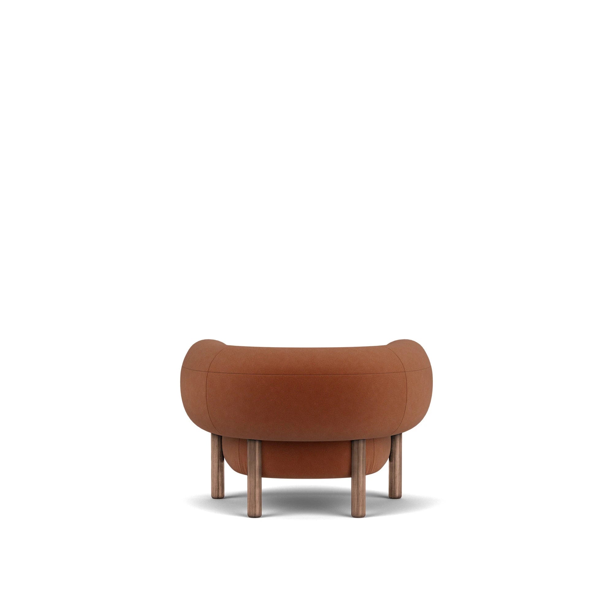 Arbor Armchair Walnut Legs Duro Velvet Brick by TCS The Conran Shop