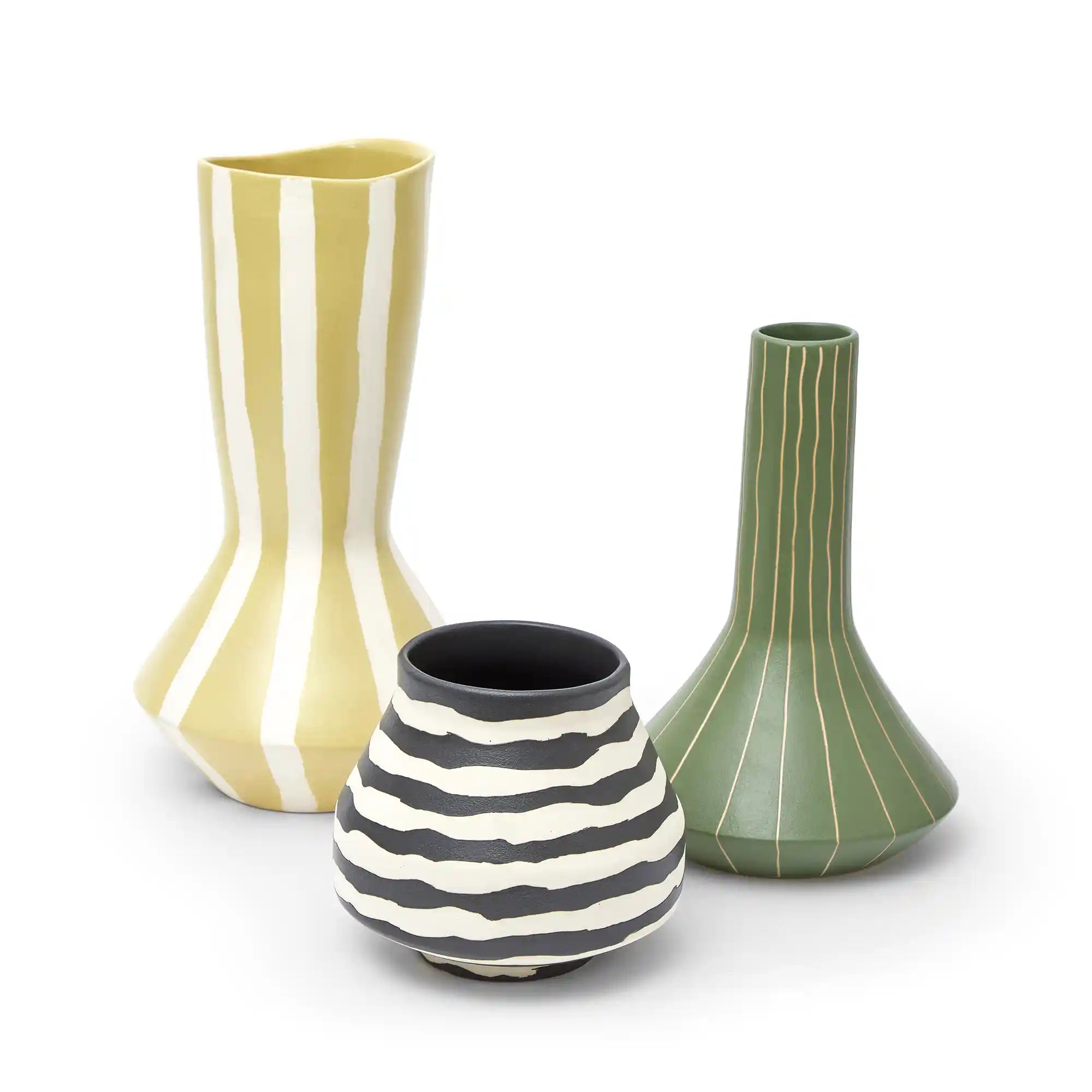 Armes Loose Stripe Vase - Black