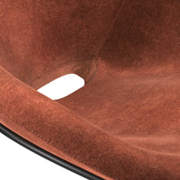 Cross Leg Lounge Chair - Duro Velvet Brick