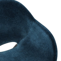 Cross Leg Armchair - Duro Velvet: Zaffre