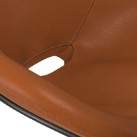 Cross Leg Lounge Chair - Brenta Leather Cognac