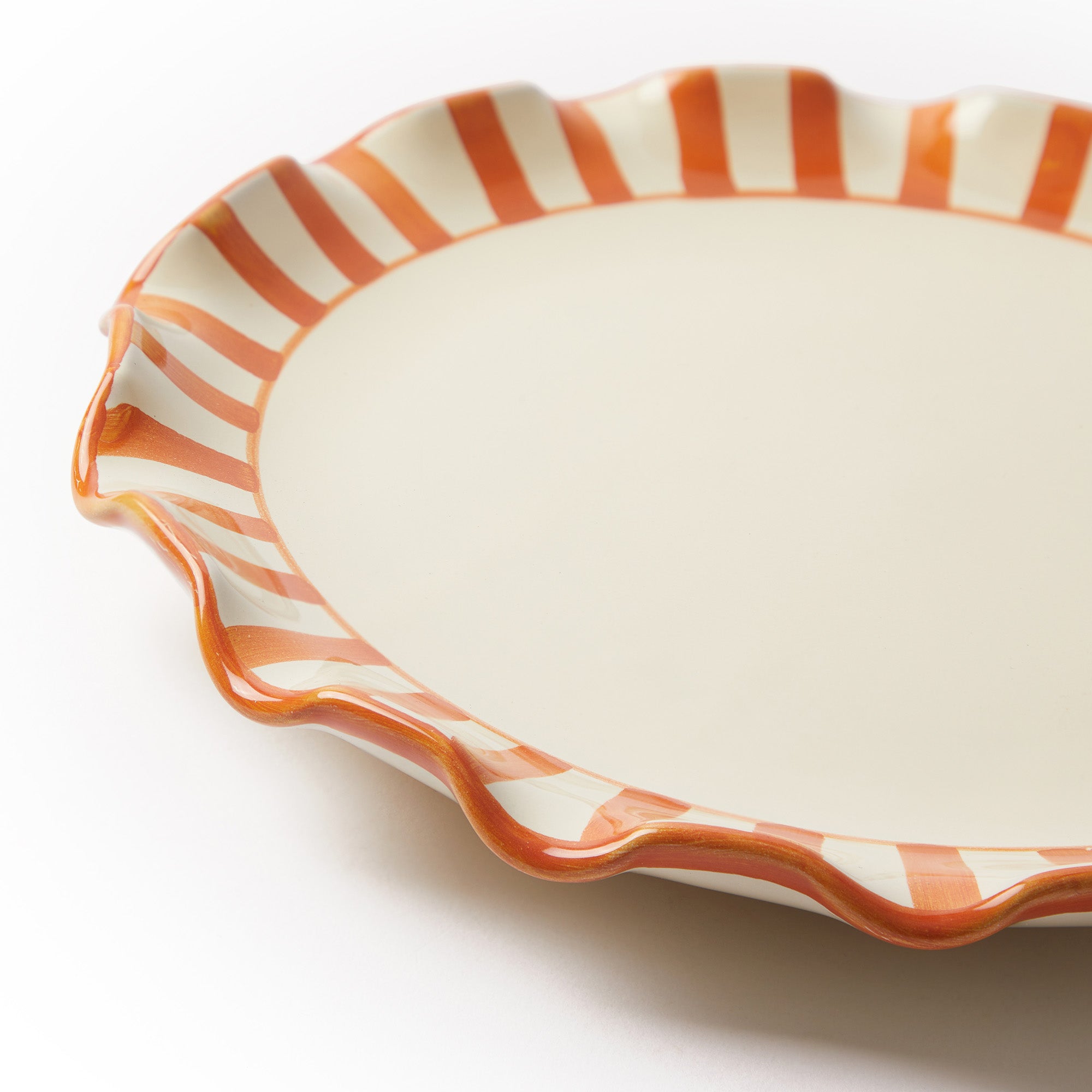 食器 e Condo Aretware plate Pattern Edge Side Plate Apricot by TCS