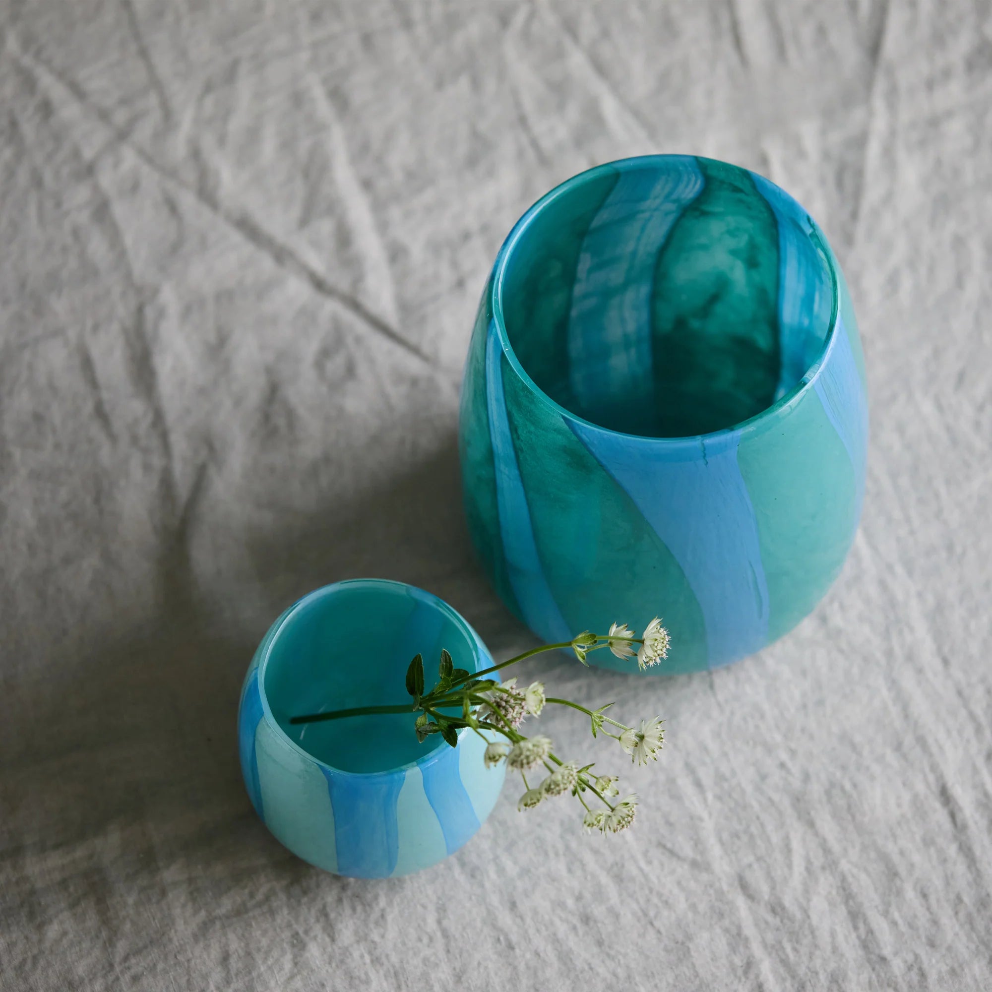 コンランショップ ESCAPISM STRIPE VASE BLUE THE CONRAN SHOP Escapism Blue Striped Vase The Conran Shop