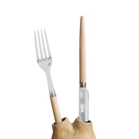 طقم أدوات مائدة من 4 قطعة مجموعة جونك - خشب فاتح