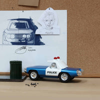 Heat Voiture De Police - Metallic Blue Police Car
