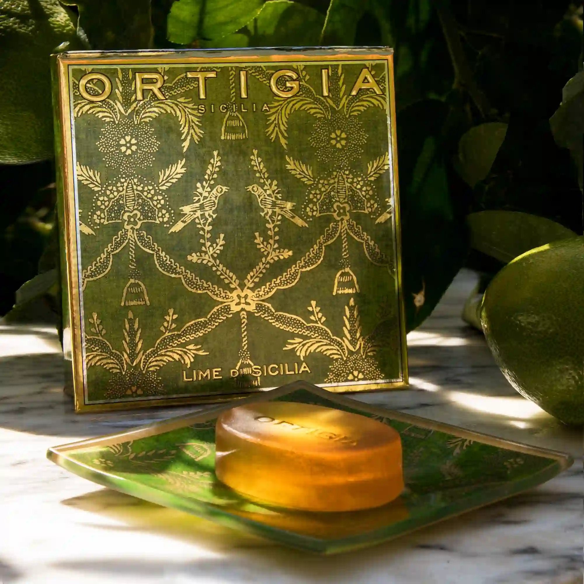 Lime Di Sicilia Glass Plate & Soap