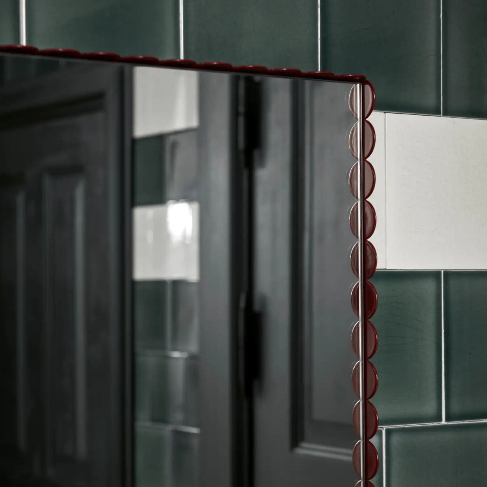 Arcs Mirror Rectangle L - Burgundy