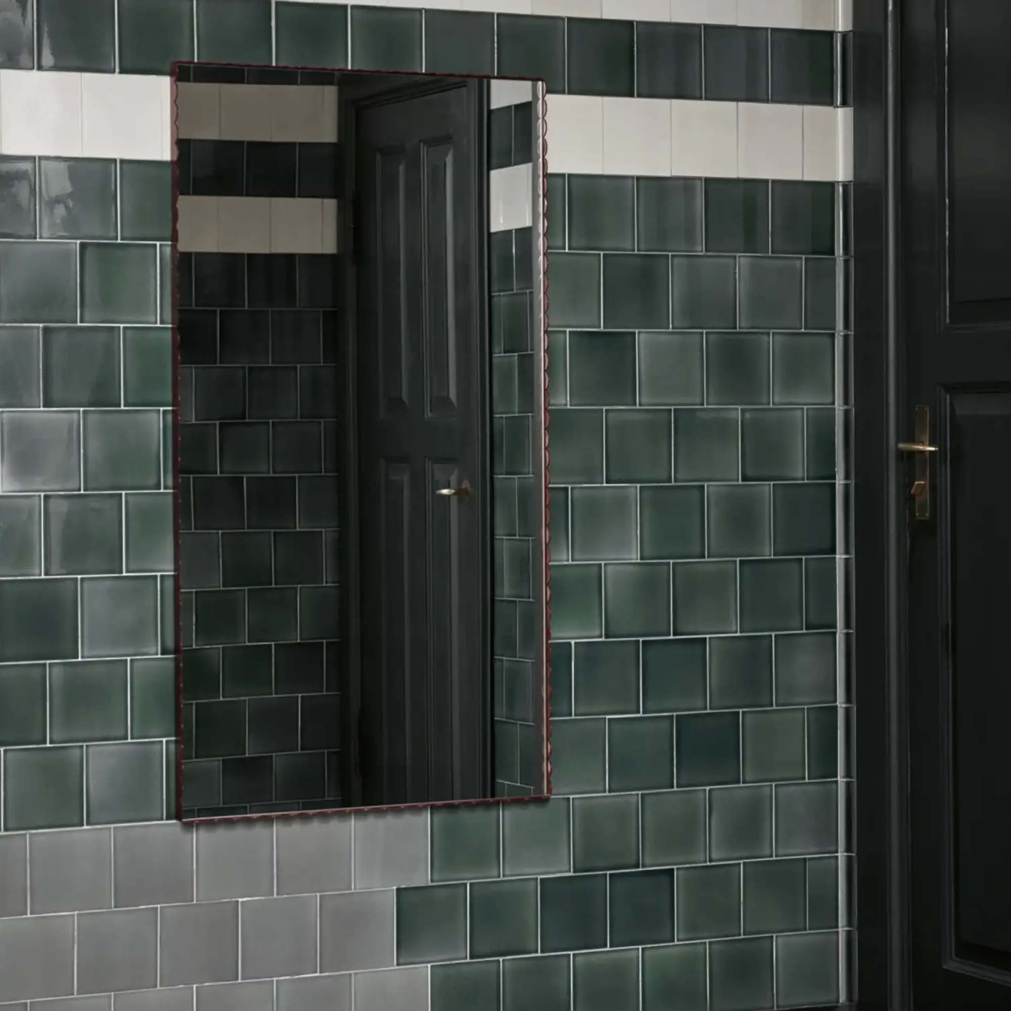 Arcs Mirror Rectangle L - Burgundy