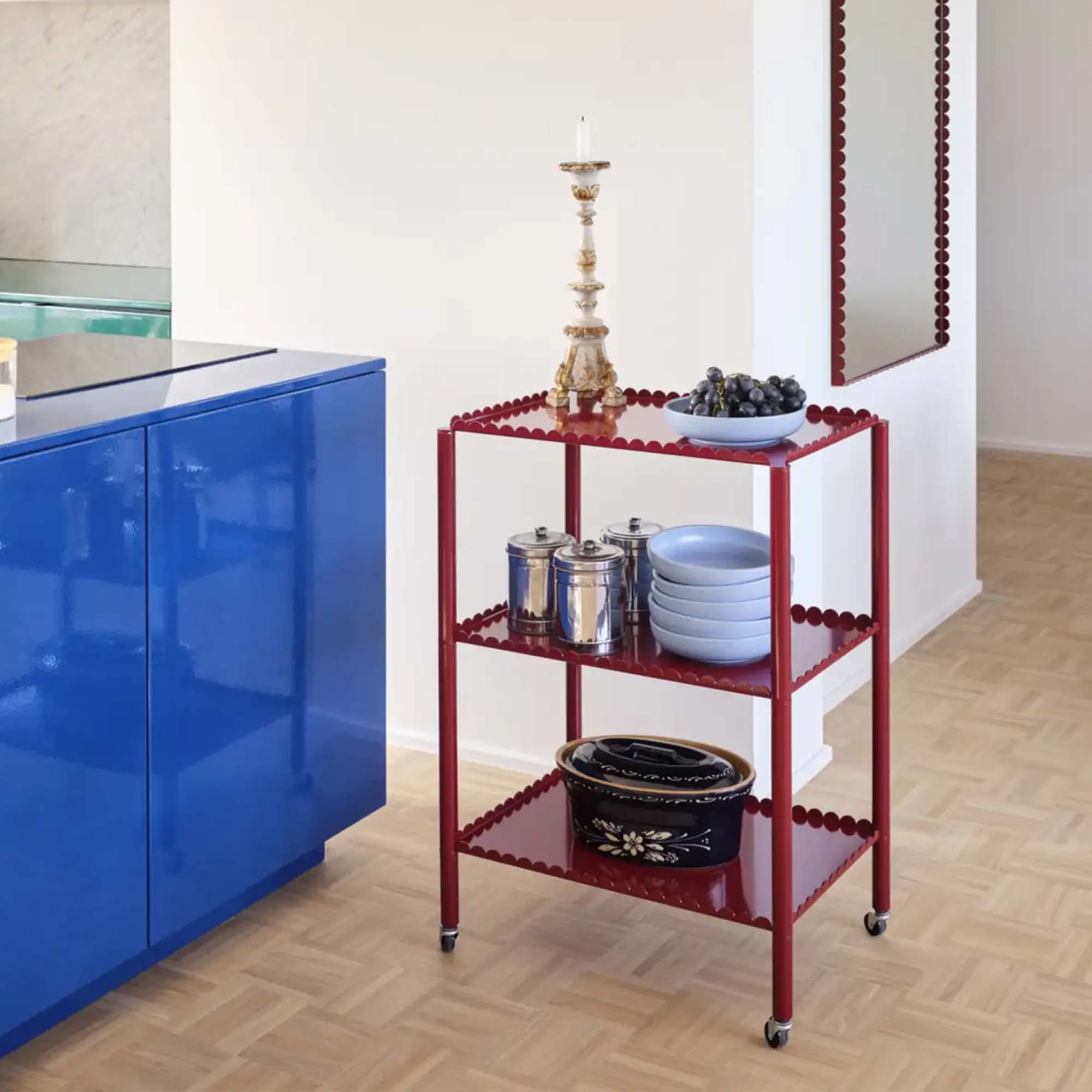 Arcs Mirror Rectangle L - Burgundy