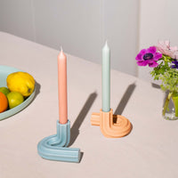 Templo Candle Holder - Blue Grey