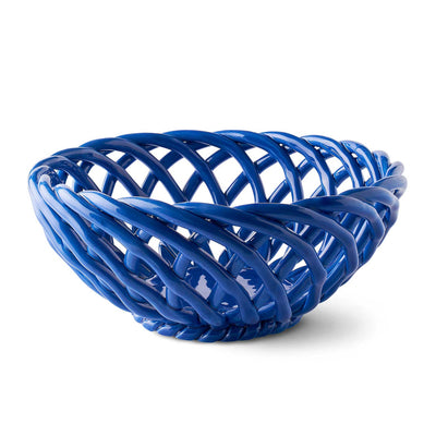 Sicilia Ceramic Basket - Blue