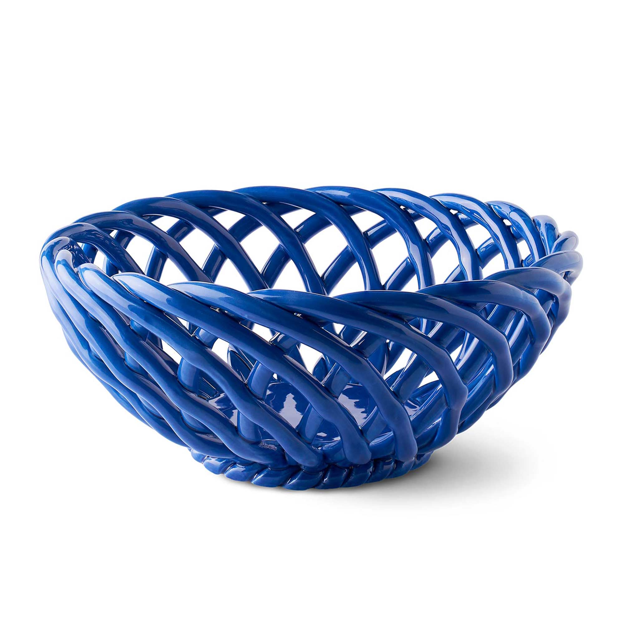 Sicilia Ceramic Basket - Blue image 1