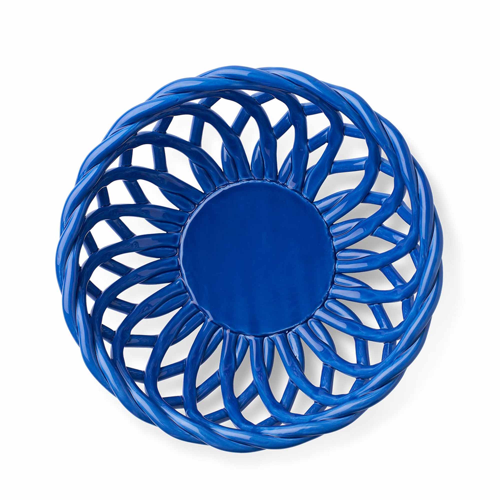 Sicilia Ceramic Basket - Blue image 2