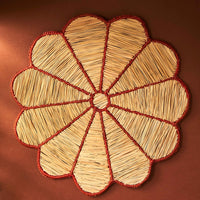 Conchita Woven Placemats Set of 2 Pieces - Crimson