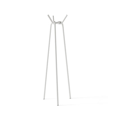 حامل المعاطف بلون أبيض مطلي بالبودرة 