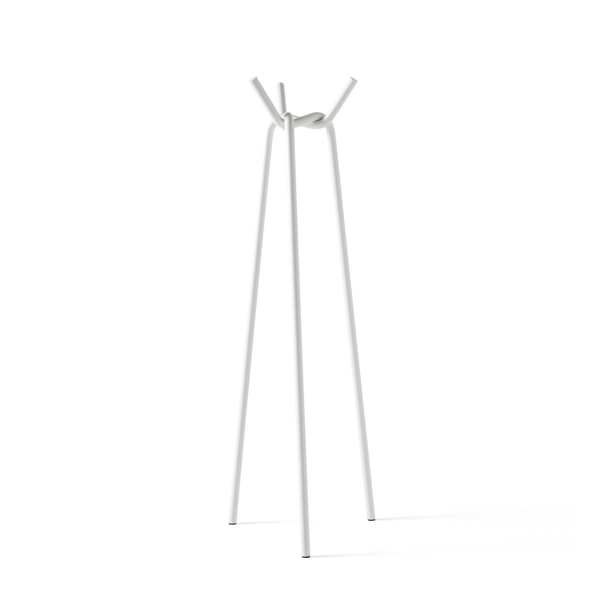 حامل المعاطف بلون أبيض مطلي بالبودرة 