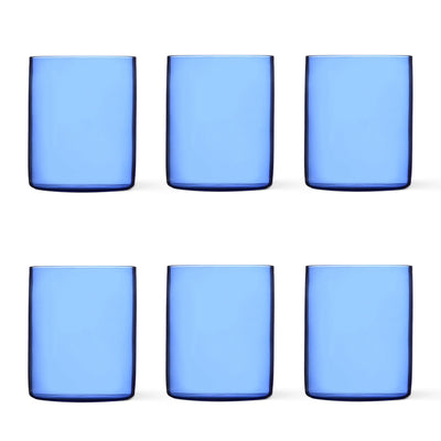 Cilindro Extra Light Colore Water Glass Light Blue (Set of 6)
