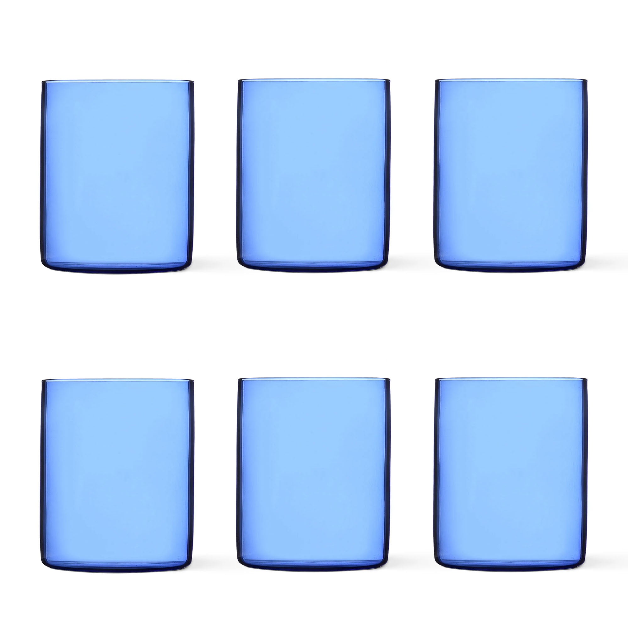 Cilindro Extra Light Colore Water Glass Light Blue (Set of 6)