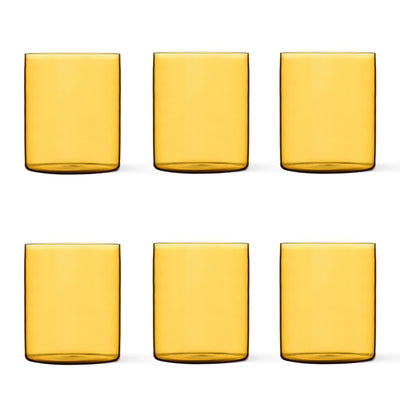 Cilindro Extra Light Colore Water Glass Yellow (Set of 6)