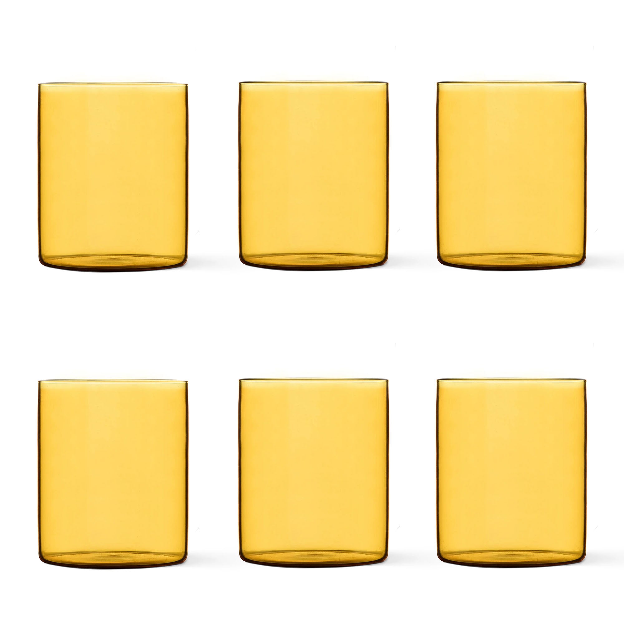 Cilindro Extra Light Colore Yellow Tumbler - Set of 6