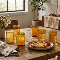 Cilindro Extra Light Colore Water Glass Yellow (Set of 6)