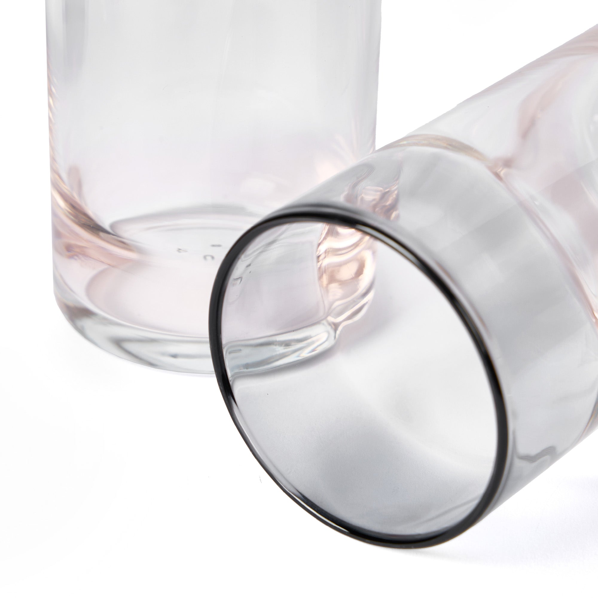 Ombre High Ball Peach and Smoke (Set of 2)