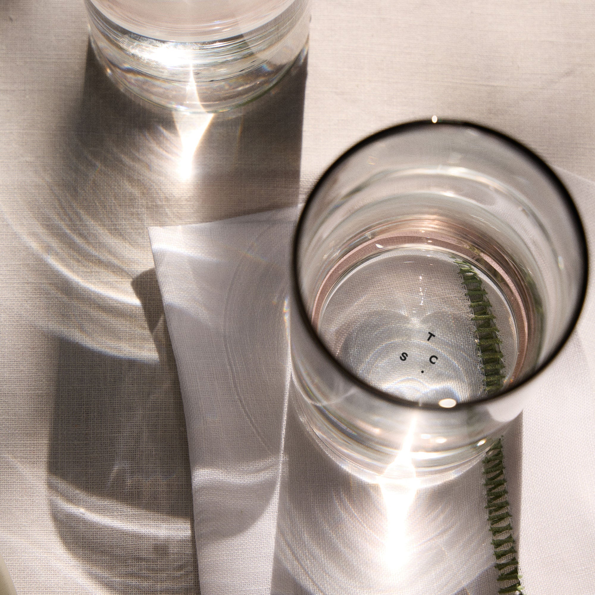 Ombre High Ball Peach and Smoke (Set of 2)