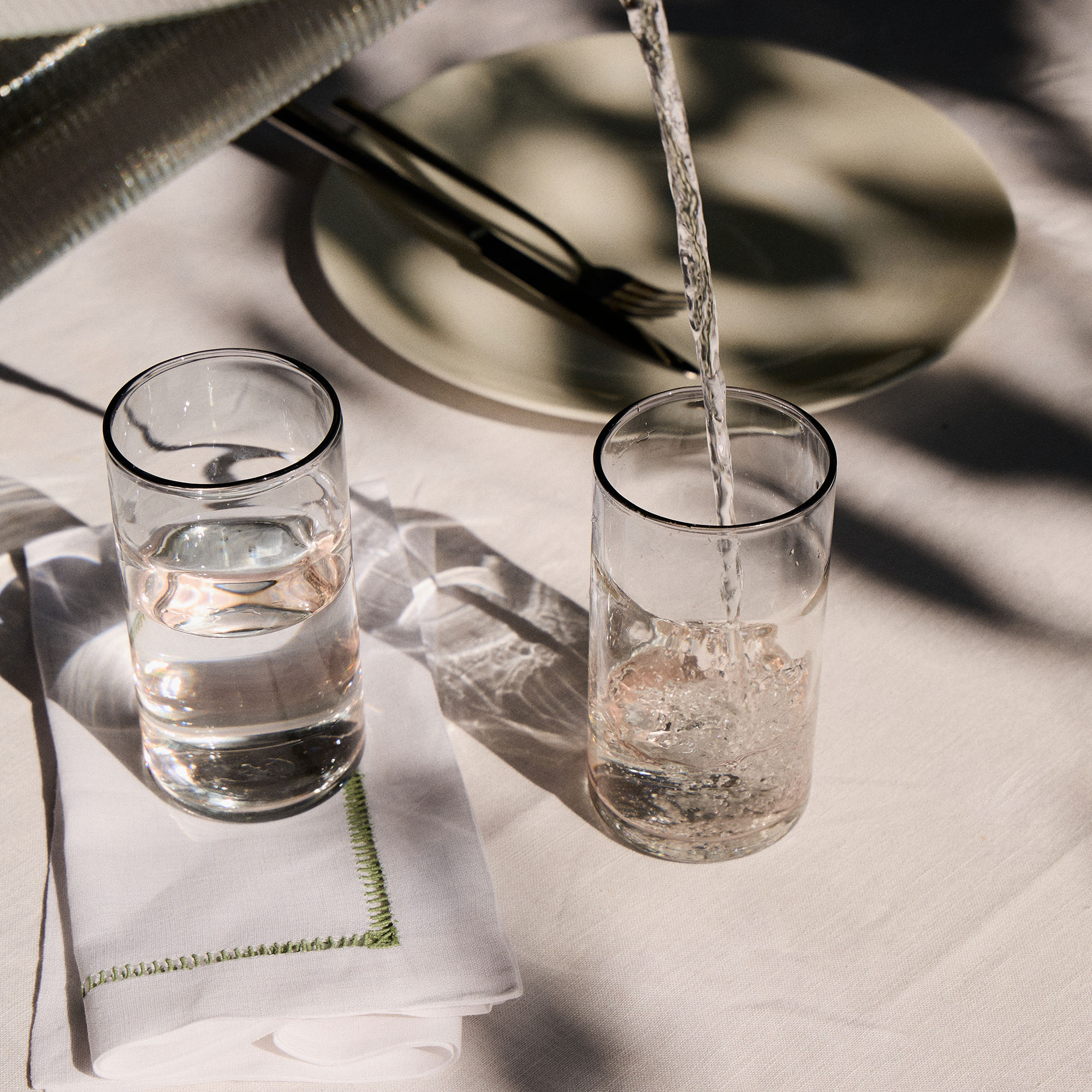 Ombre High Ball Peach and Smoke (Set of 2)