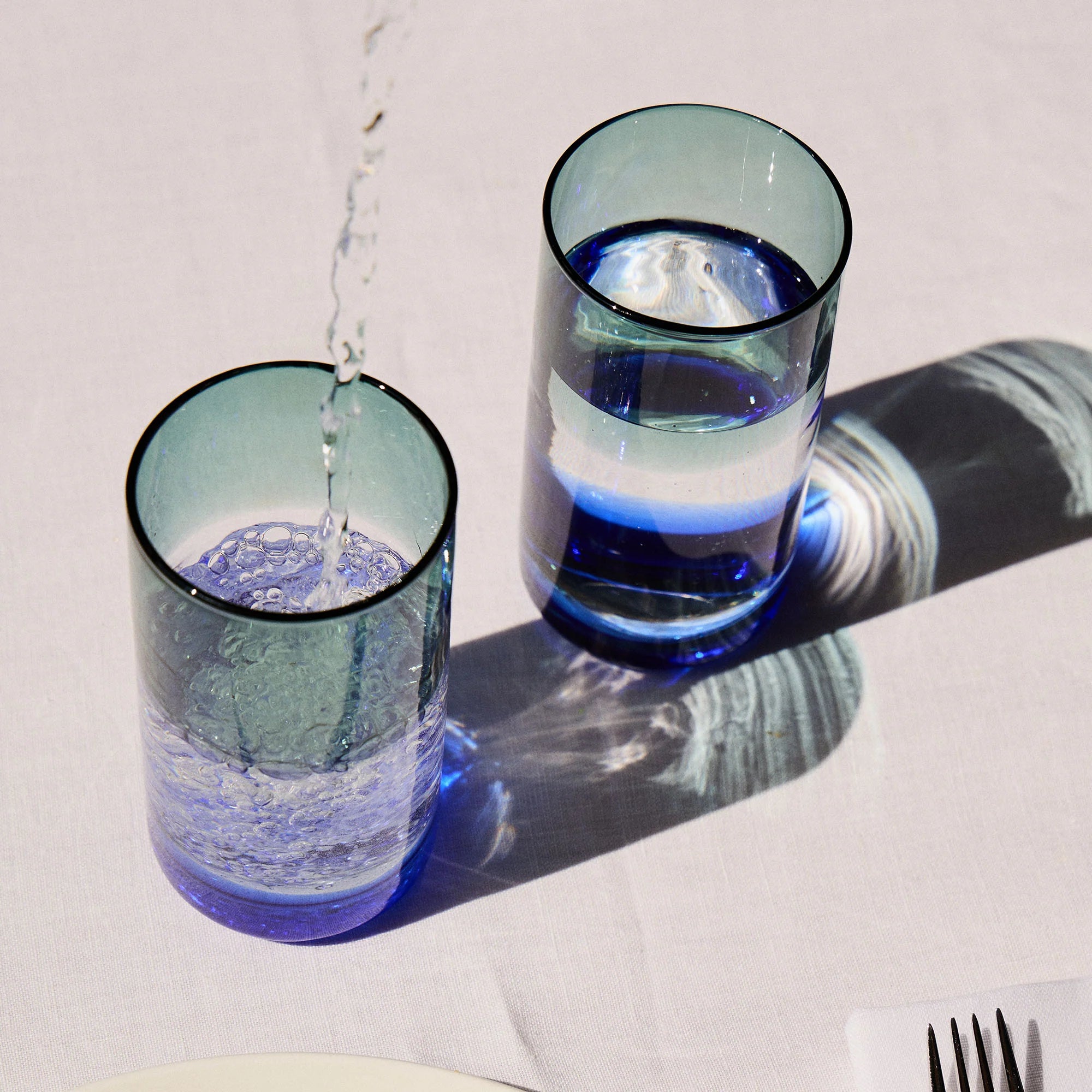 Ombre Highball Cobalt and Green (Set of 2)