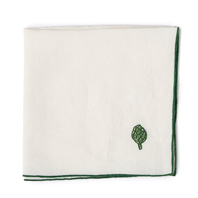 Motif Embroidered Artichoke Napkin