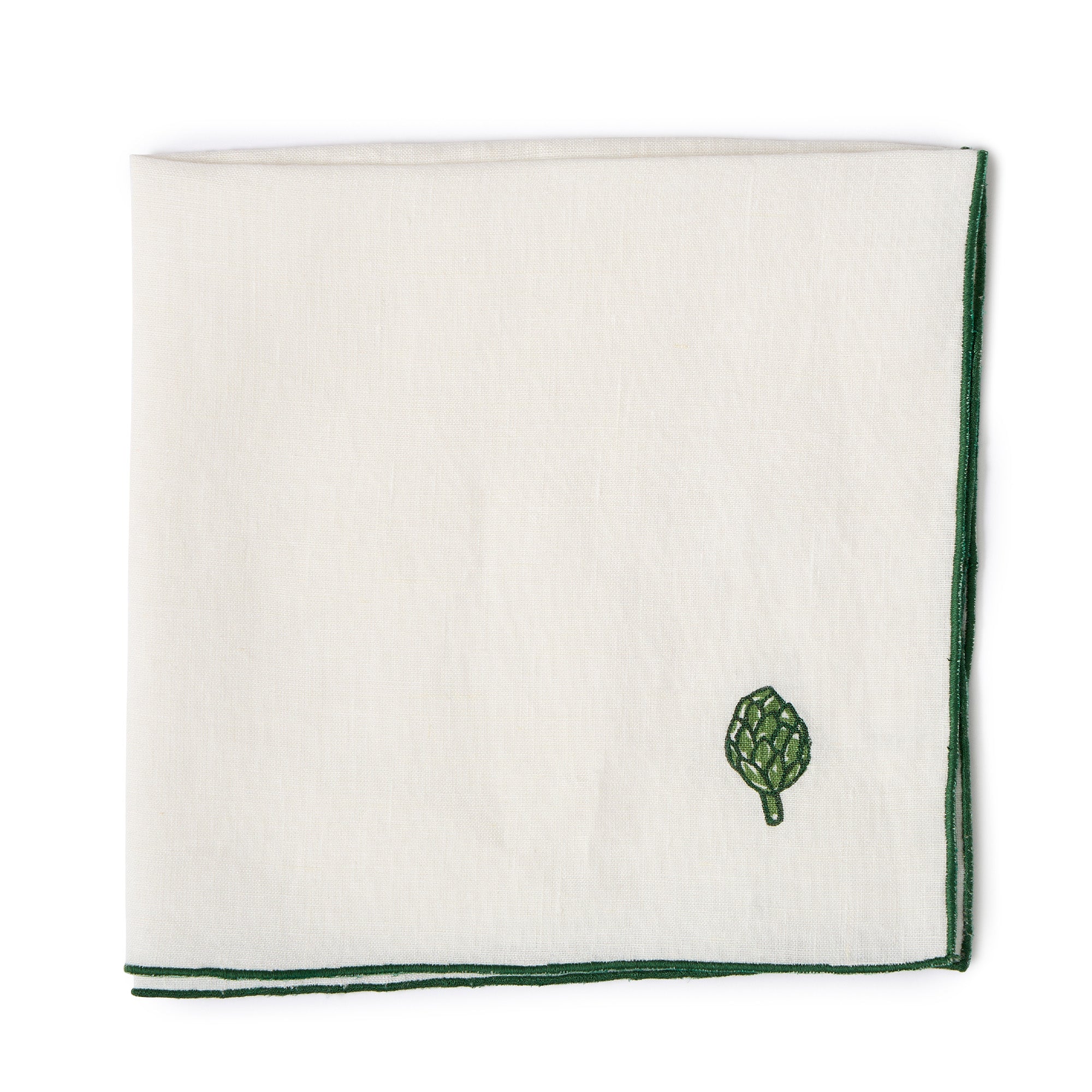 Motif Embroidered Artichoke Napkin
