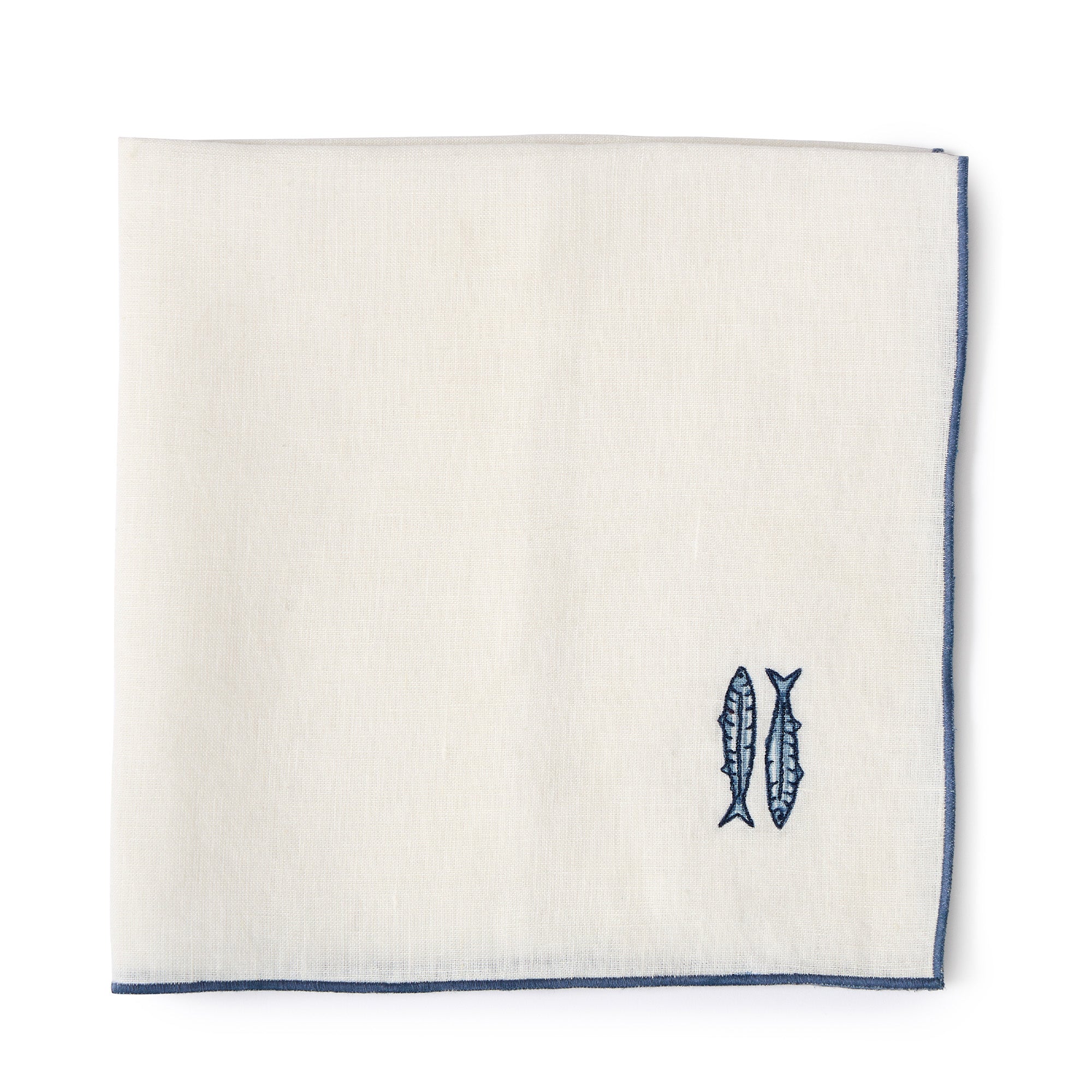 Motif Embroidered Sardine Napkin