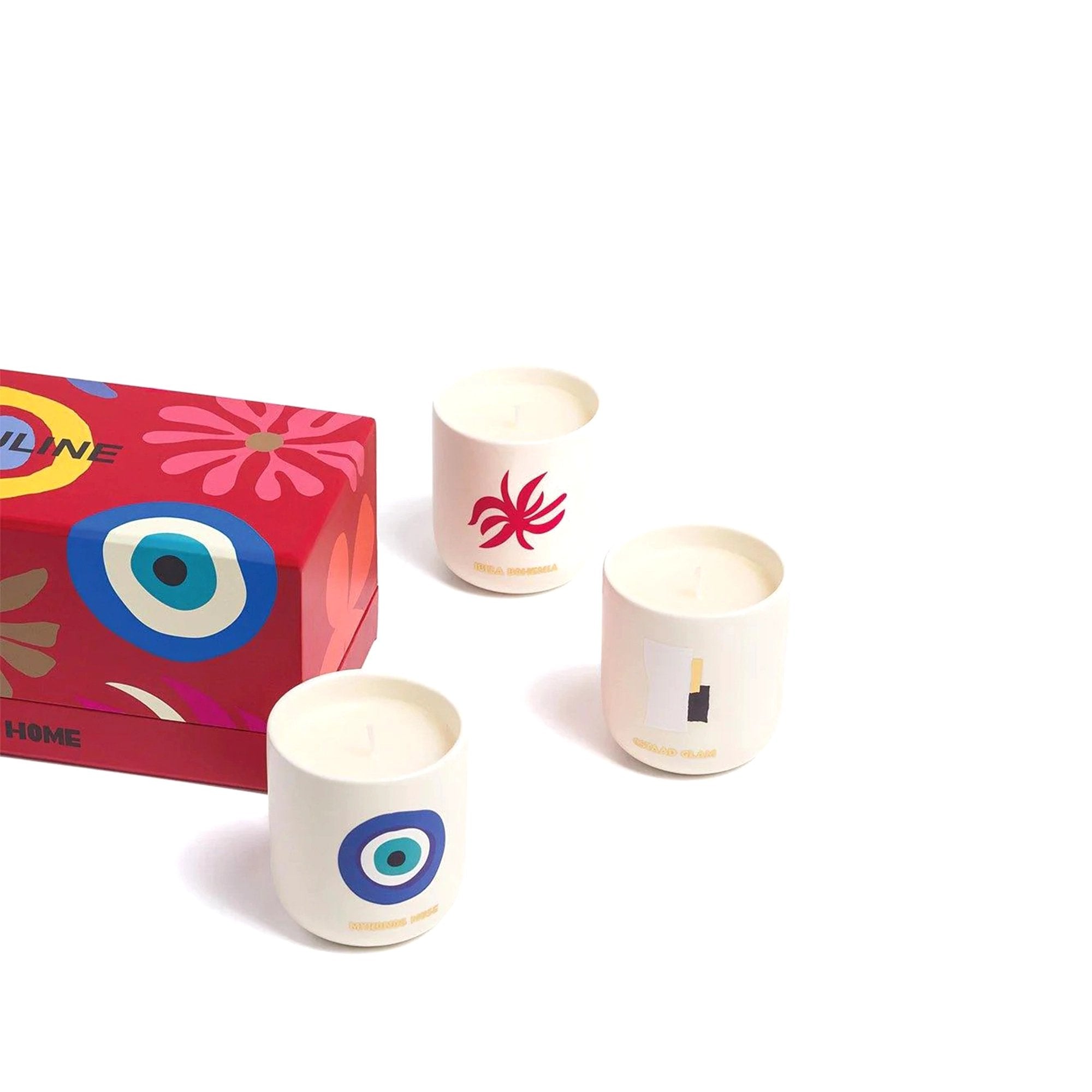 مجموعة من 3 شموع صغيرة