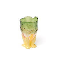 مزهرية شفافة بالحجم المتوسط - أخضر وقلوبى