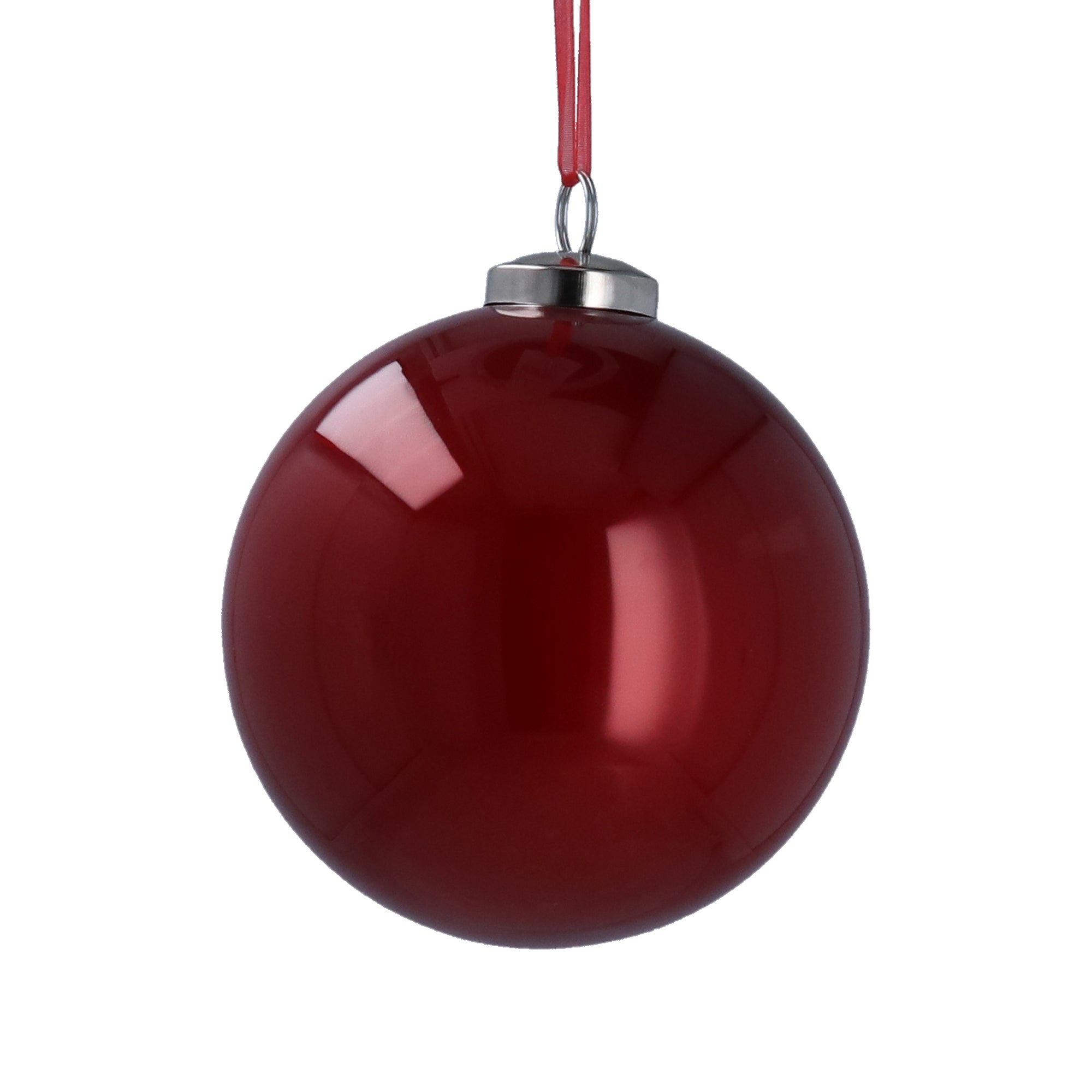 Large Red Pearl Bauble Ornament